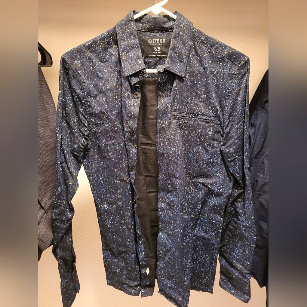 Dark blue Guess long sleeve with pocket